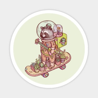 Raccoon space suits Magnet